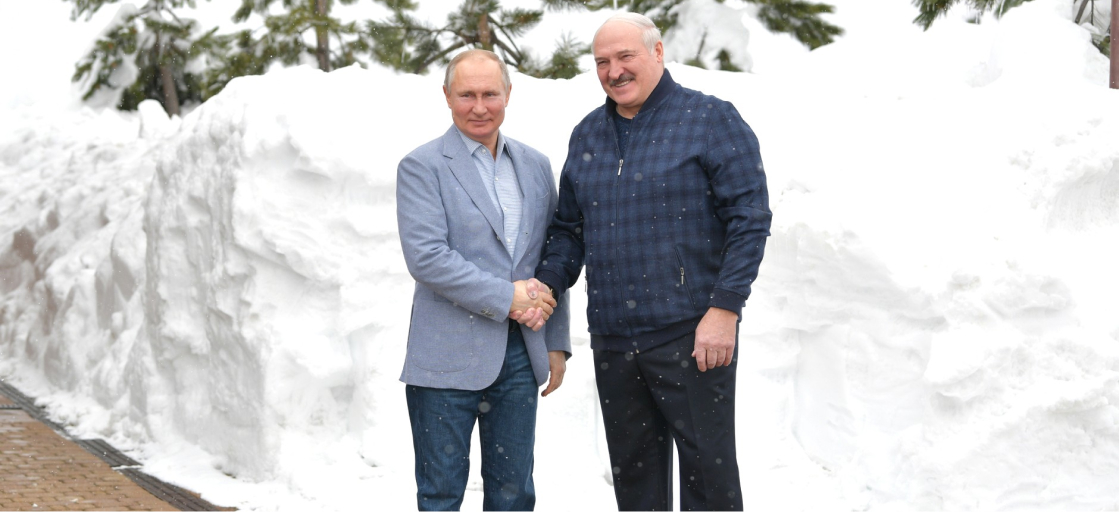Встреча Владимира Путина и Александра Лукашенко в Сочи. Февраль, 2021. Фото: с сайта Кремля Встреча Владимира Путина и Александра Лукашенко